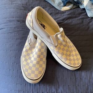 Gray checked vans